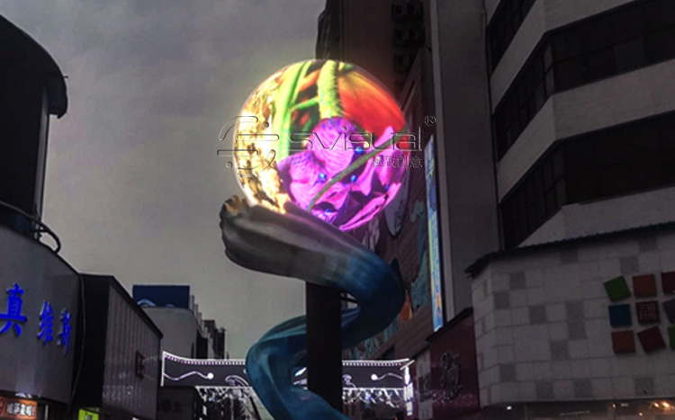 青岛莱西步行街·LED户外球形屏